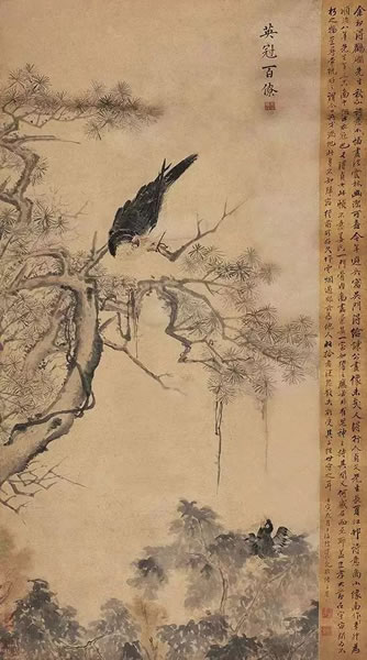 姜 桂 英冠百僚图