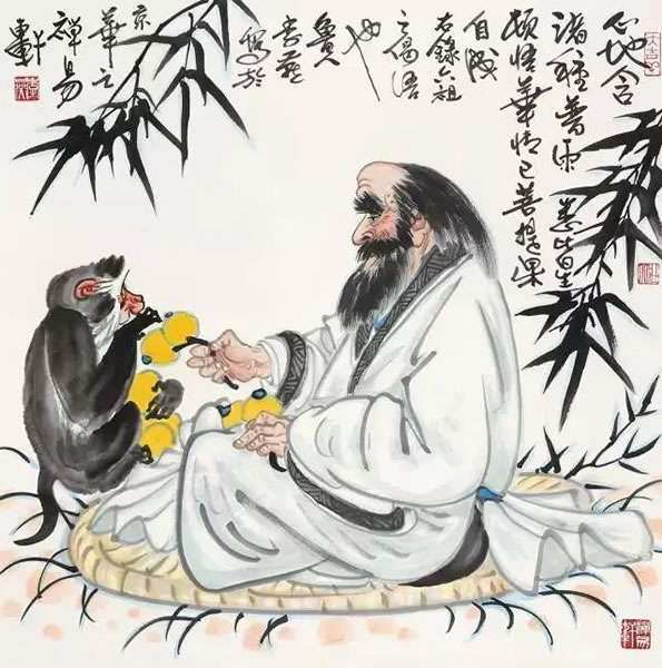 李 燕(b.1943) 罗汉图