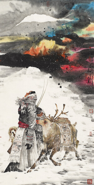 额尔古纳的秋天 138X68