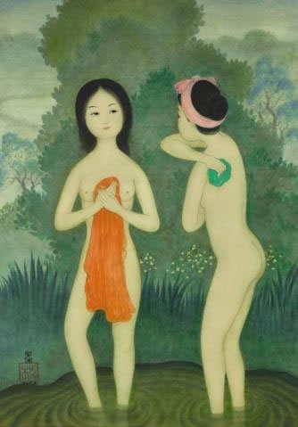梅忠恕（Mai Trung Thu；1906–1980）《裸身浴者》 1966 年作