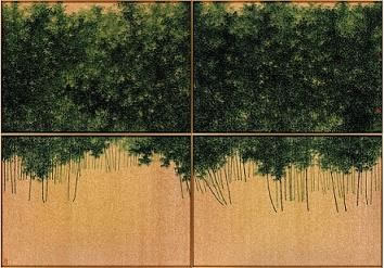管伟邦（1974 年生）《绿竹森森》（四联作）2014 年作