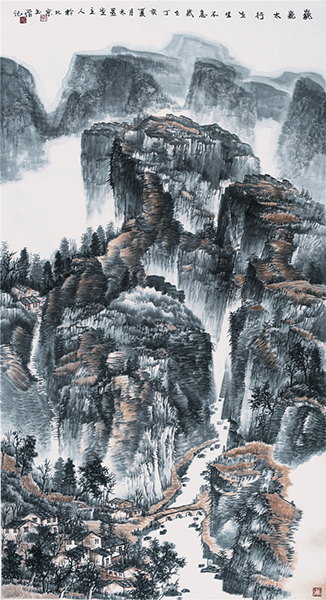 巍巍太行生生不息，2007年，145X180