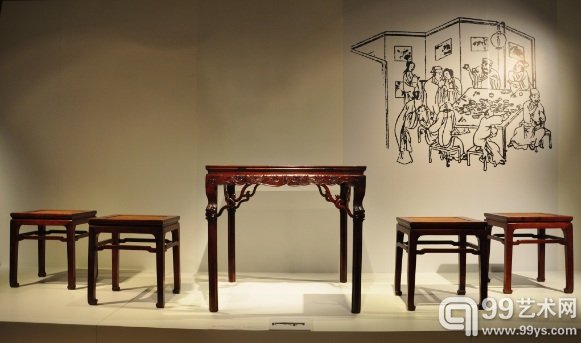 晚明至清前期 黄花梨炕桌展腿式两用方桌