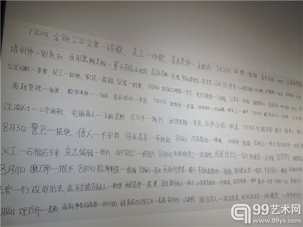 刘磊作品《100次索要》文字记录