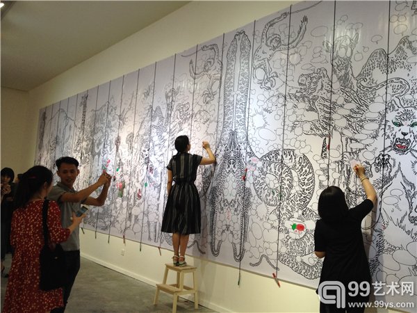 耶苏作品壁画互动装置《动物园》