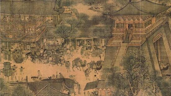 　北宋张择端，清明上河图，北京故宫博物院收藏（局部） 