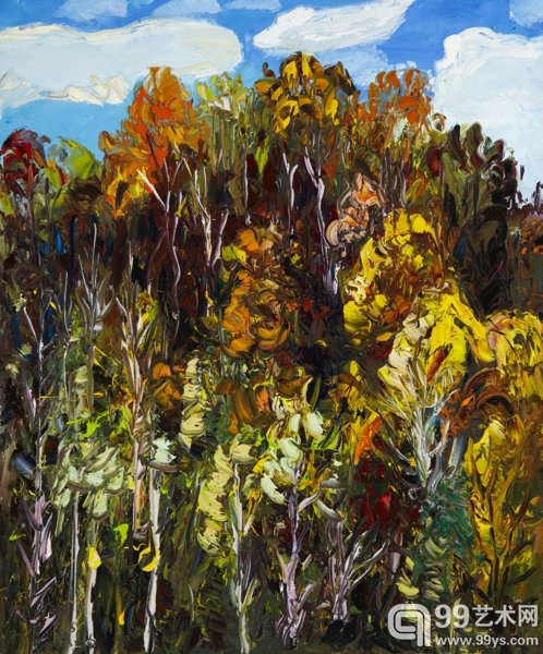 《行云低处现彩林》100cmX120cm  2012
