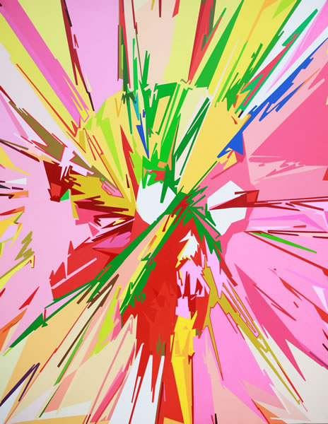“艺起来”板块参展作品：陈晓《X的现身NO.6》180x139cm 布面丙烯 2010