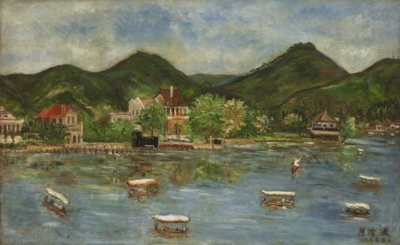 陈澄波（ 1895–1947）《西湖泛舟》 