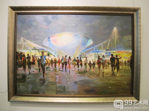 朝鲜作品《上海地标：梦想故乡的世博轴》