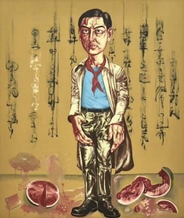 曾梵志（1964年生）《自画像》 1996年作，油画画布，200x169公分 估价：2,500万至3,500万港元／320万至450万美元