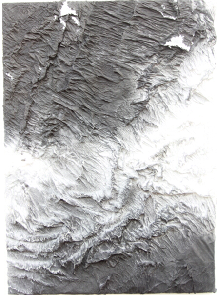 胡又笨 抽象系列之四104x72x7cm 2014宣纸水