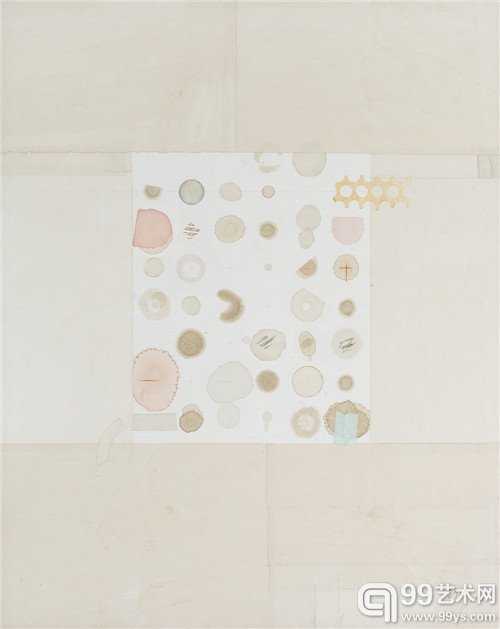 復言社，梁铨++报春++色·墨宣纸拼贴+100×80cm+2013