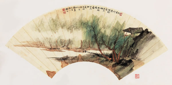 启功  《稼轩词意》 1934年作 纸本镜心 尺寸：18.5×52.5cm