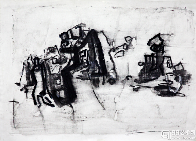 陈梵元作品《梵0308》89×60cm  纸面综合材料 2013年
