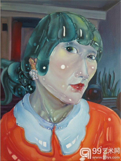 张晋熙作品《老婆的肖像》 布面油画 2013年