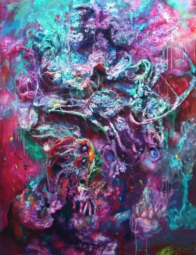 艺术家：傅泽南 作品名称：暗语A   尺寸：183x137cm 材质：布面综合材料 创造年代：2015年（微拍全球经典作品展览）