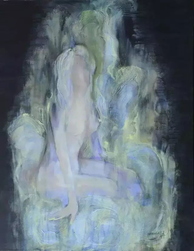 艺术家：吕华 作品名称：天书 系列二 尺寸：130x100cm 材质：材质亚麻油彩 创造年代：2014年（微拍全球蓝顶当代作品展览）