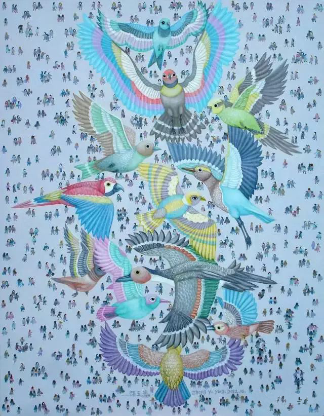 艺术家：张玉瀛 作品名称：春江 尺寸：100x78cm 材质：布面油画 创造年代：2015年