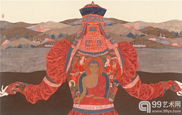贾宝锋 彼岸,纸本重彩,2015年,80x120cm