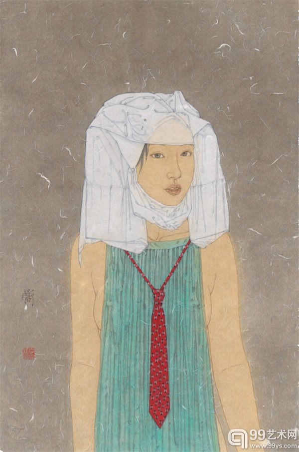 李晶彬 《 佛来芒的青鸟》系列 之一纸本水墨 2015年 60*80cm