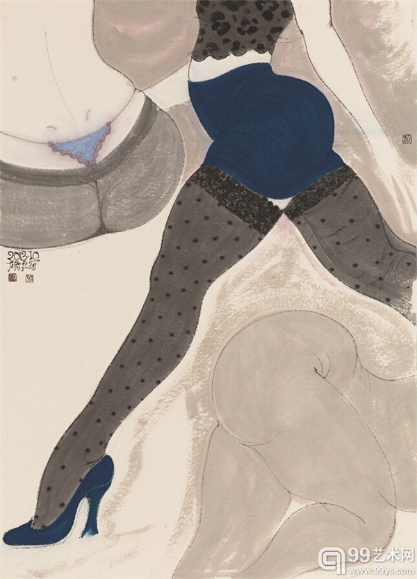 色诱-1 纸本水墨 90cmX60cm 2013