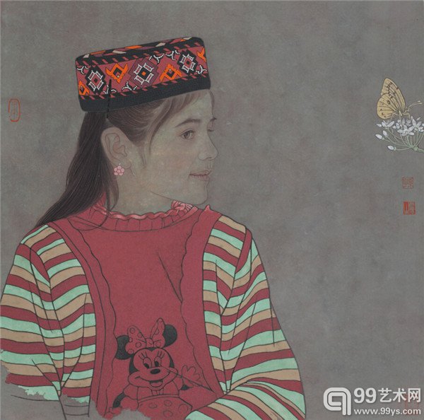 孙震生 虫儿系列之五50*50cm2014年皮纸矿物色