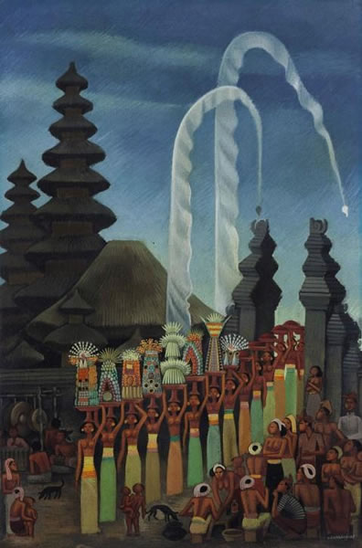 米高．柯瓦卢毕亚斯（Miguel Covarrubias，1904–1957）《每夜皆节庆》 约1932年作，水粉、水彩纸本，56x37公分 估价：160万至220万港元／20万5,000至28万2,000美元 米高．柯瓦卢毕亚斯（Miguel Covarrubias，1904–1957）《每夜皆节庆》 约1932年作，水粉、水彩纸本，56x37公分 估价：160万至220万港元／20万5,000至28万2,000美元