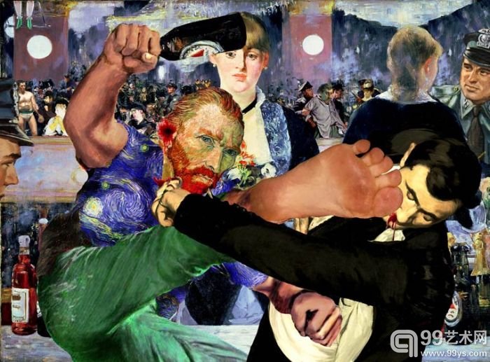 美国抽象派拼贴画艺术家Barry Kite的作品