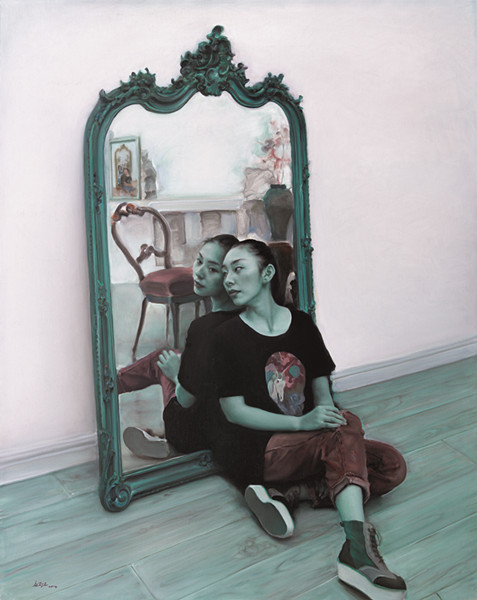 镜花缘之四Flowers in the Mirror No.4 布面油畫 200×160cm 2014