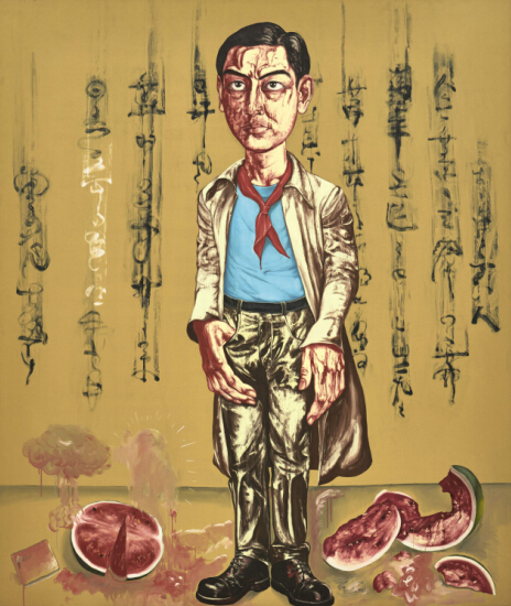 曾梵志 《自画像》 1996年作 油画画布 200x169cm