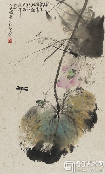 袁波《绿染东风看野趣》52×86cm