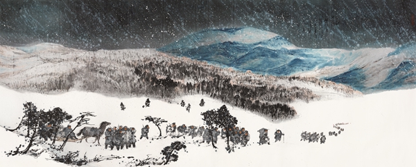 张友宪 走向胜利-215cm×1100cm-2015年