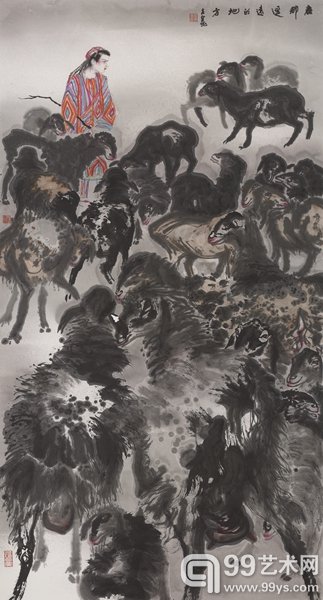 张友宪,在那遥远的地方299x160cm，2014年