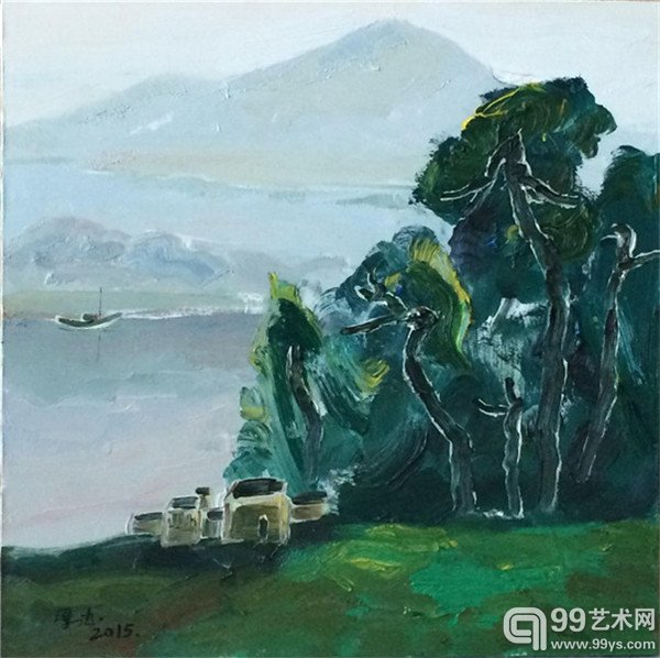 王厚忠 江南夏绿      60x60cm    2015