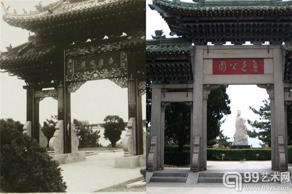 今天的青岛鲁迅公园,门内立着鲁迅先生像。这座公园1950年以前叫海滨公园。1931年,时任青岛市长沈鸿烈将此前的“若愚公园”改名为海滨公园,“若愚”是沈鸿烈的前任胡若愚的名字。1950年,海滨公园被改名为鲁迅公园。