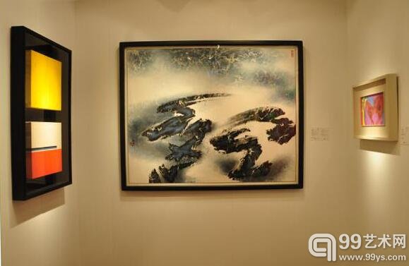 中国嘉德（香港）2015秋拍预展现场-刘国松等艺术家作品