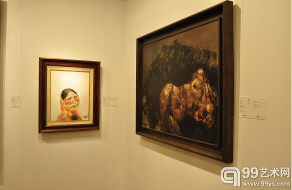 中国嘉德（香港）2015秋拍预展现场-周春芽作品