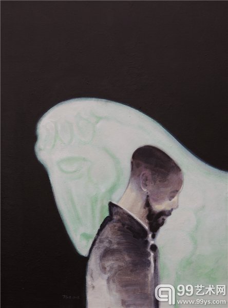 丁红卫 《 我的民国 .白驹》 布面丙烯  60x80cm  2015年 