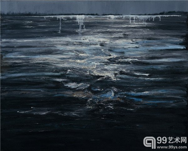 《流动的海》110cm×150cm，布面油画，2015 年