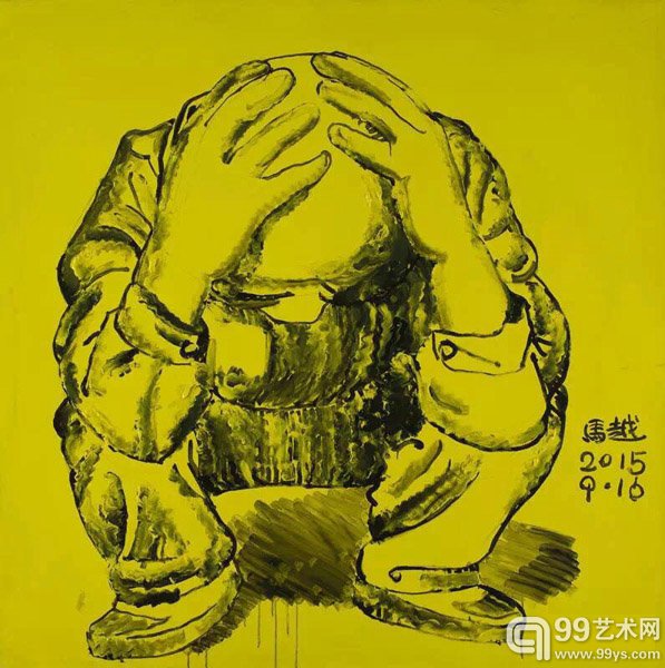 马 越 我 布面丙烯 150×150cm