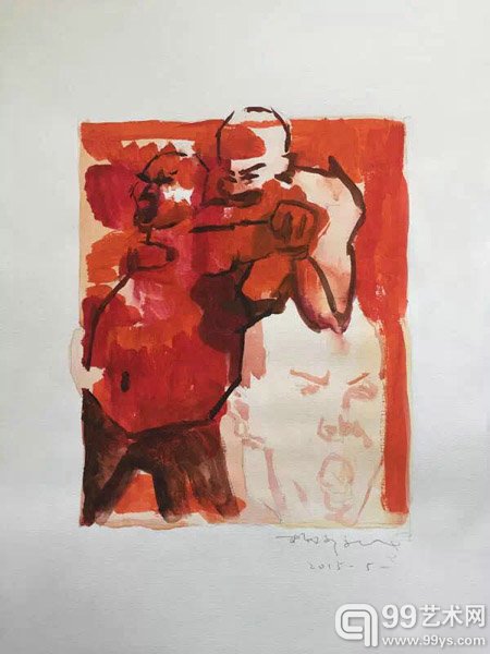 杨少斌 无题 纸上水彩 35×46cm