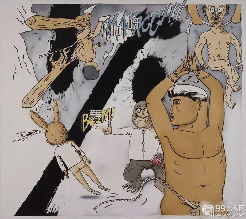 孔巍蒙 感官世界 布面丙烯 130×116cm
