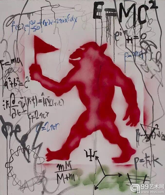华 庆 行走者 布面油漆、丙烯 130×110cm