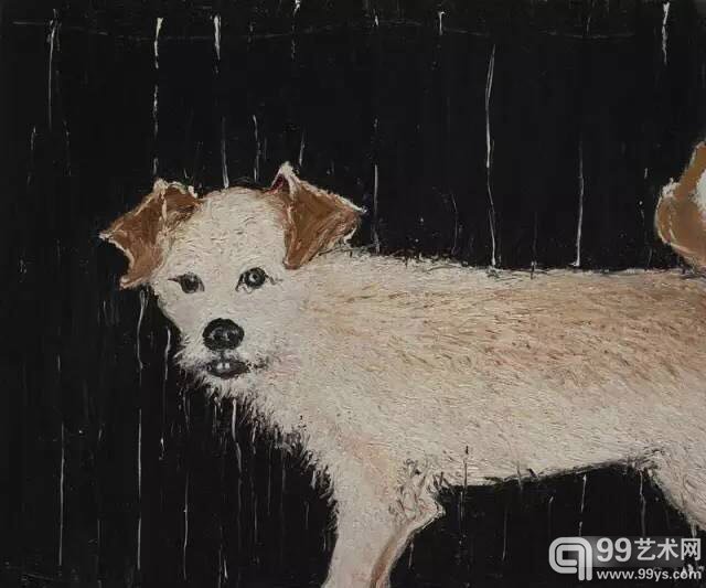 朱久洋 我的小狗 布面油画 50×60cm