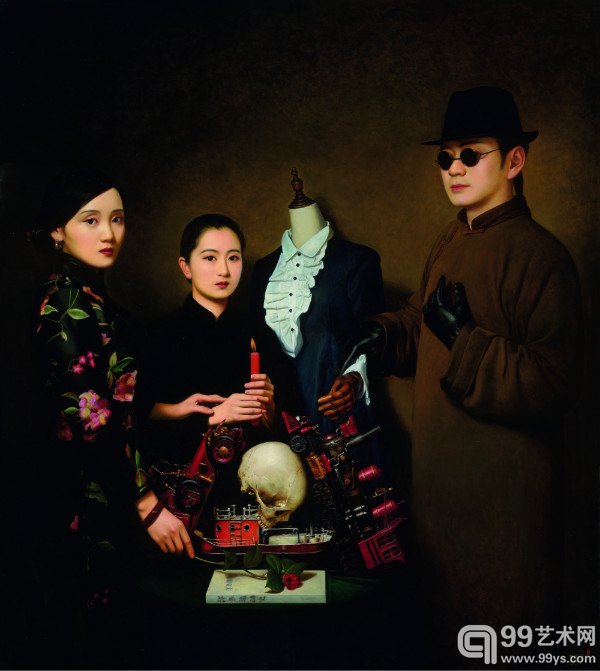 （大民国--新洋务）尺寸180X200CM 布面油画 2015