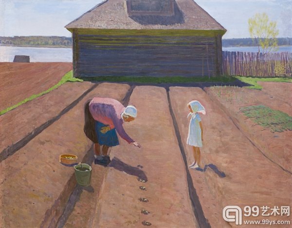 《在温暖的大地上》  125х159cm   2006年