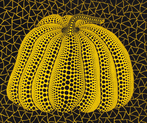 草间弥生《南瓜》 1997 压力克 画布 45.5 x 38 cm