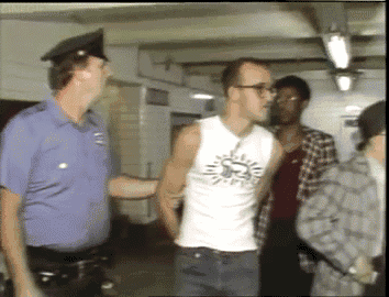 Keith Haring 被逮捕画面