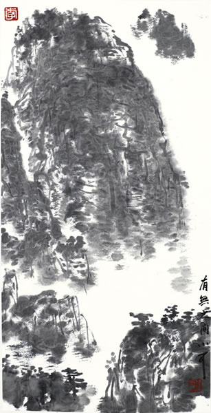  李小可 《有无之间》   70×35.5cm 2014年作